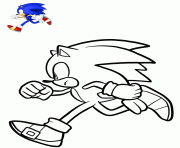 Coloriage sonic le herisson a pleine vitesse